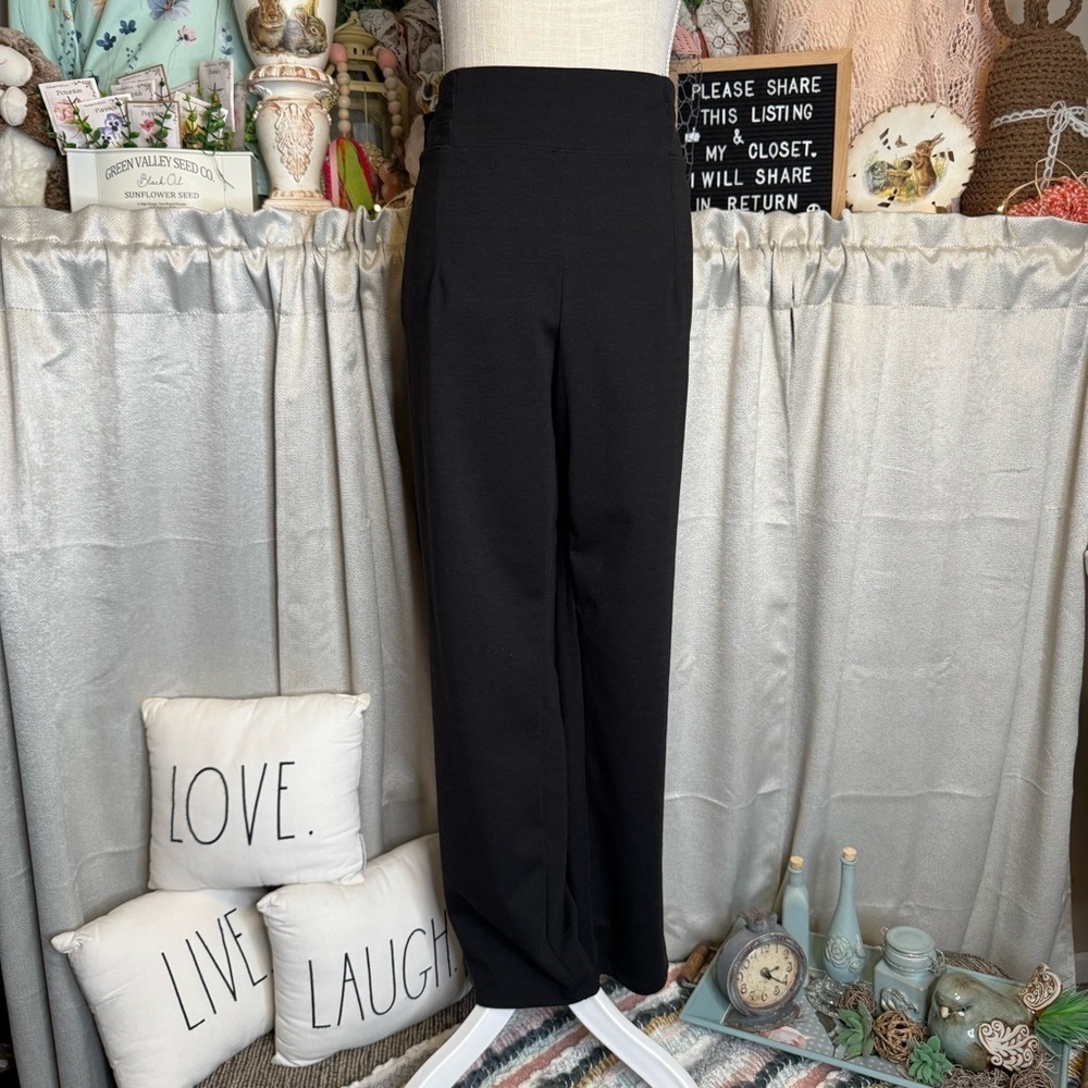 Classic Black Straight-Leg Pull on Trousers by Cato Size 18/20W